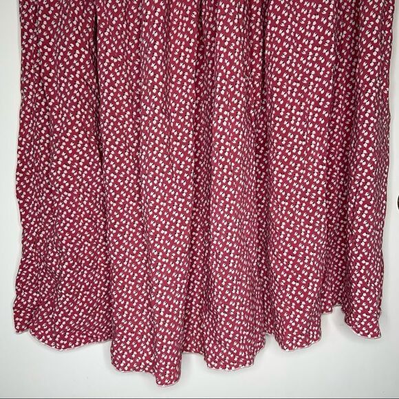 NAVY Paris pinkish red pattern maxi cottage dress - Picture 4 of 10